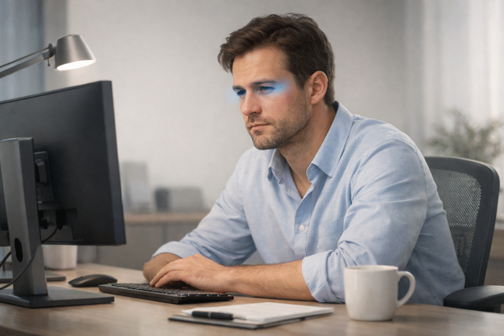 Computer vision syndrome symptoms from prolonged screen use