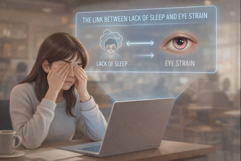 does lack of sleep cause eye strain