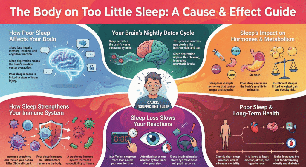 Sleep deprivation effects and health benefits of good sleep

