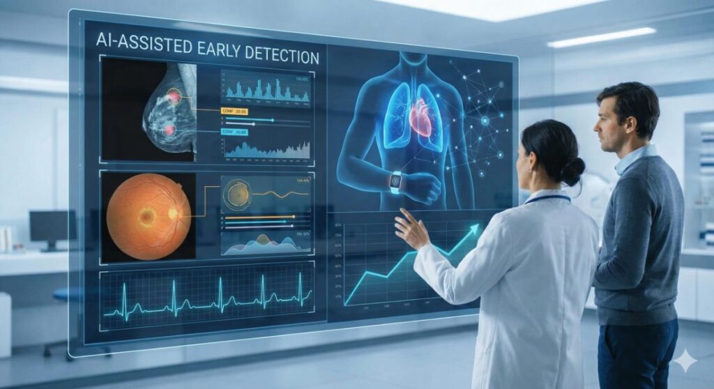 How medical professionals use AI disease detection for early diagnosis